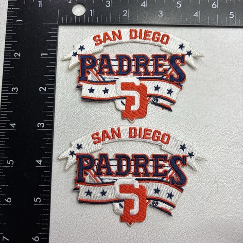 (? c 1990s ?) 2 Patches California SAN DIEGO PADRES Baseball Patch Lot Of 2 77tk