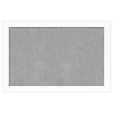 Basic White Narrow 35 In. X 23 In. Framed Magnetic Board