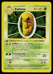 Kakuna 33/102 Base Set 1st Edition Shadowless