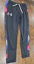 Under Armour Youth Medium Fleece Lined Sweat Pants EUC Loose Fit Coldgear Black