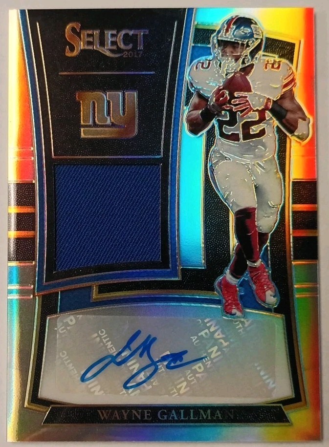 Wayne Gallman Panini Select Rookie Signature Memorabilia Prizm #RMWG Base