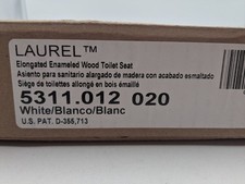 American Standard Traditional Molded Wood Elongated Toilet Seat  Lid White