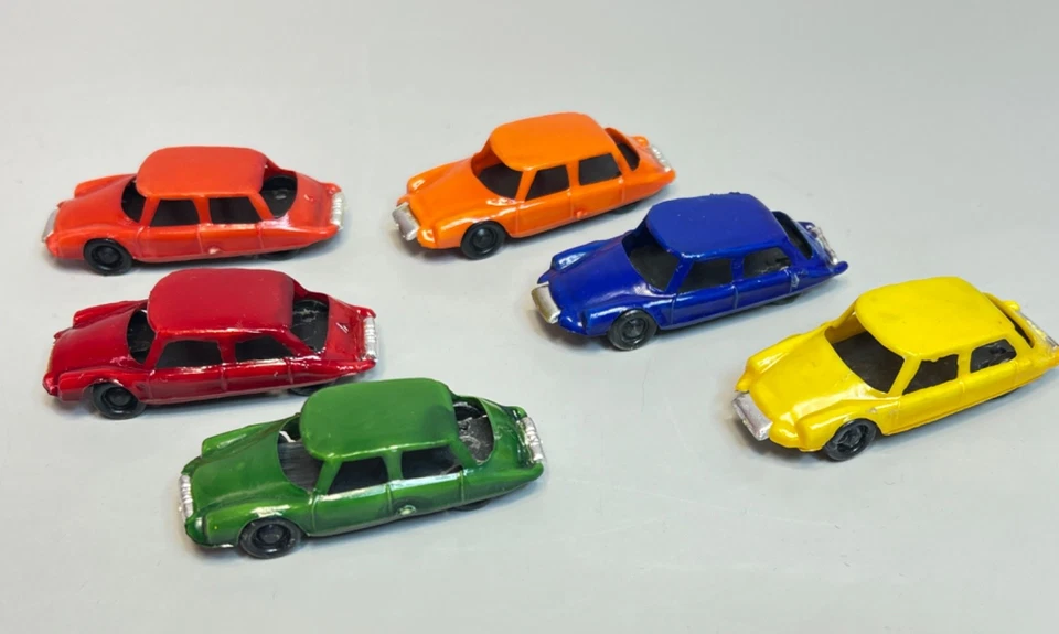 6x Citroen DS19 1960 modelo de coche de plástico búlgaro juguete fundido a presión 1:87 63 mm Foto 4 de 4