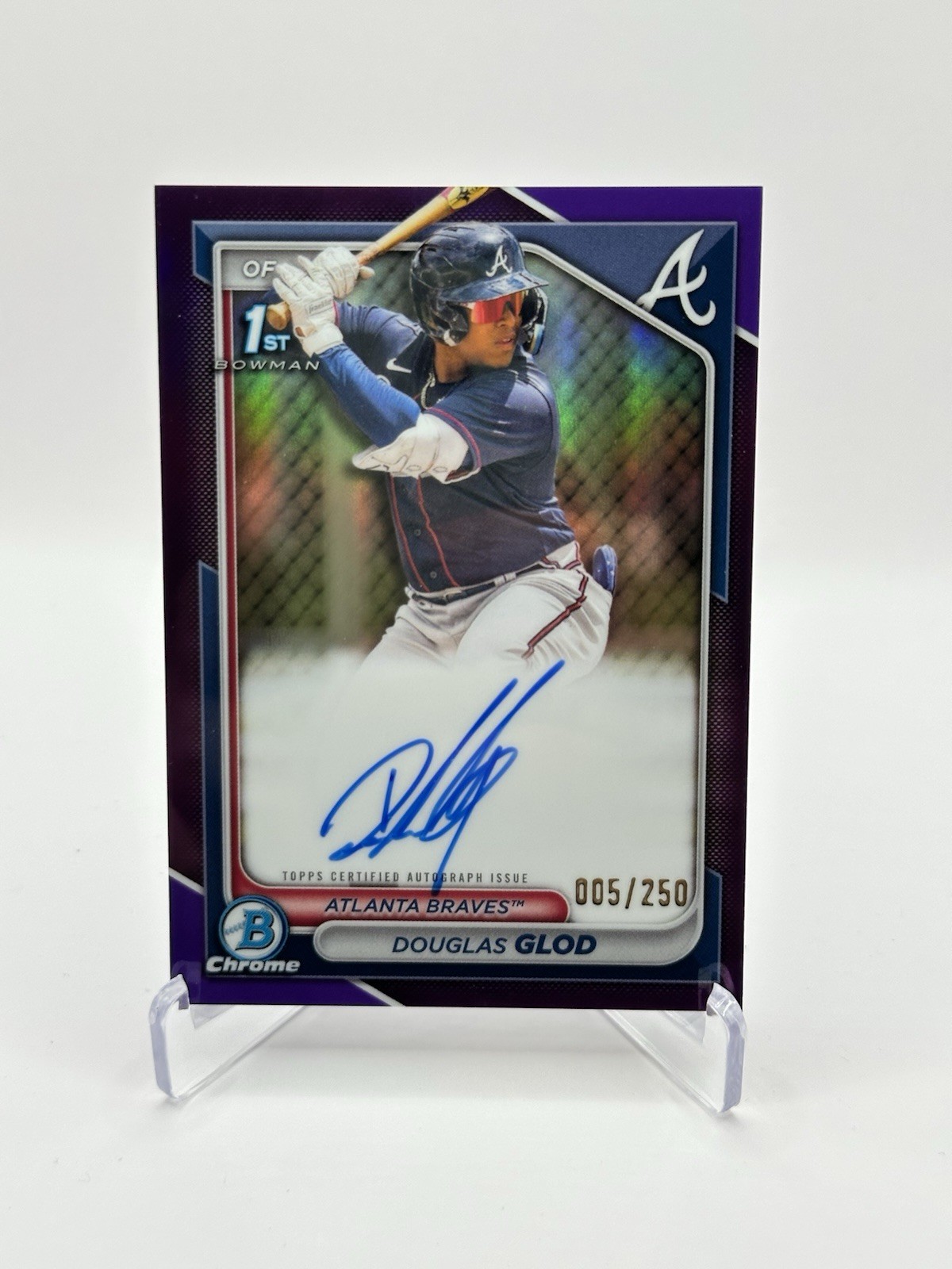 2024 Bowman Chrome Douglas Glod 1st Bowman Auto purple /250 Braves