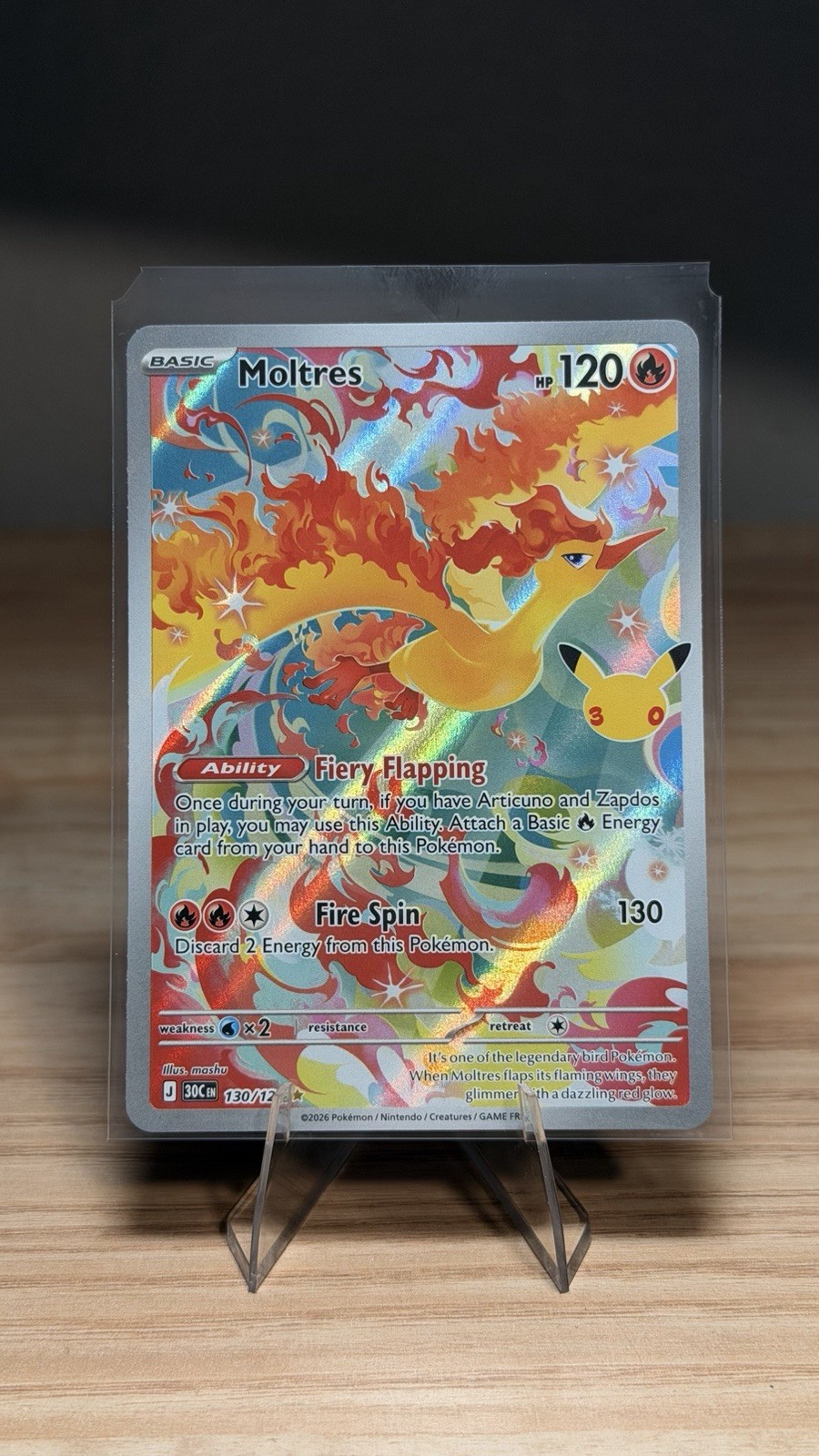 Pokemon TCG 30th Celebration Moltres 130/128