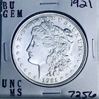 1921 BU GEM MORGAN SILVER DOLLAR UNC MS+++ U.S. MINT RARE COIN 7256