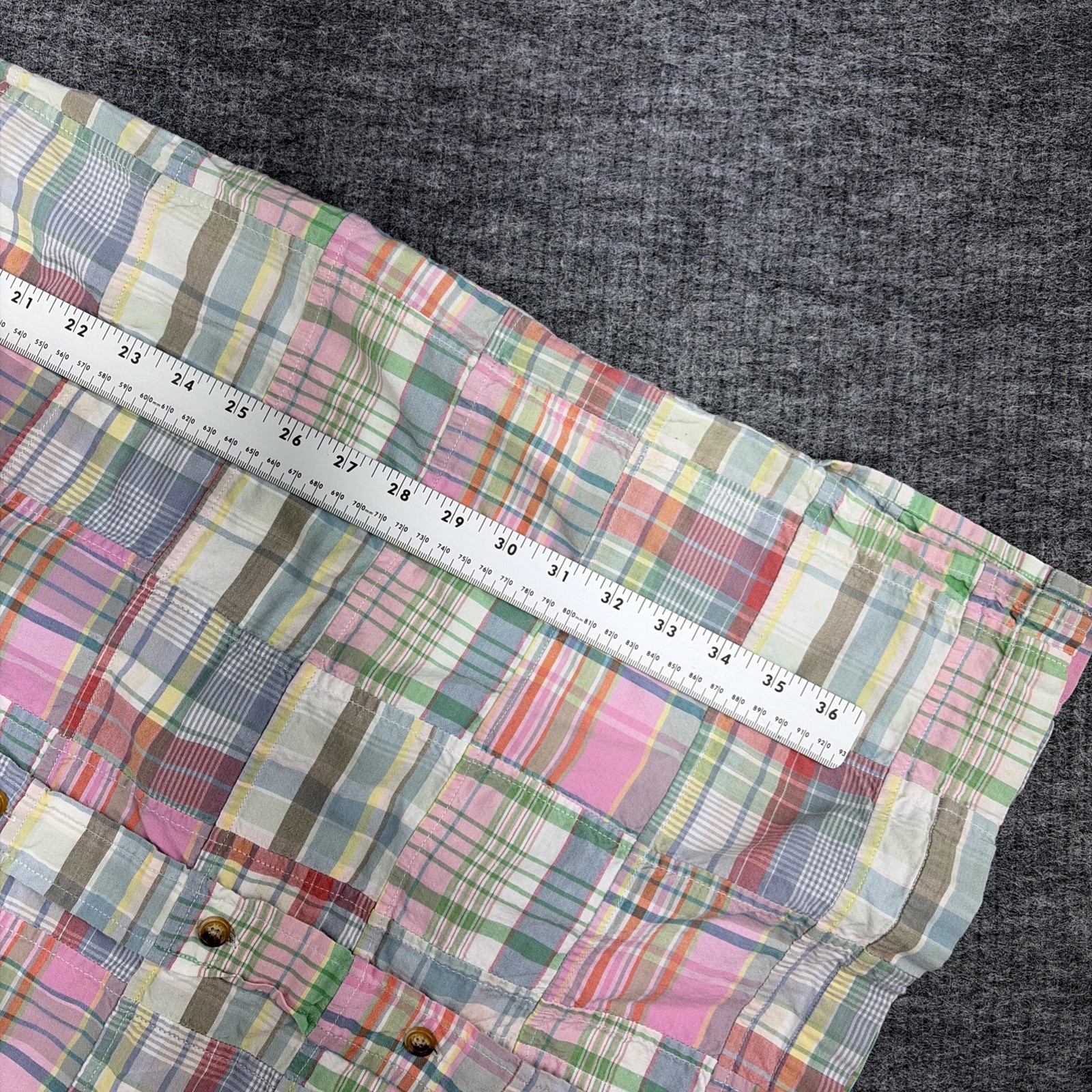 Orvis Madras Plaid Patchwork Button-Down Dress - … - image 8