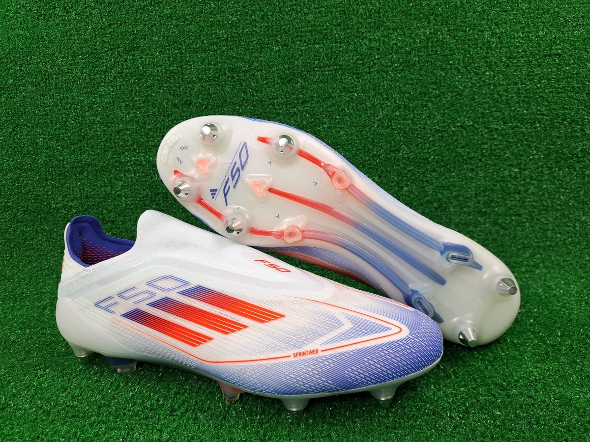 adidas F50 レースレス　ホワイト/レッド/ブルー　27.0 adidas アディダス F50 レースレス ELITE FG(ホワイト×レッド