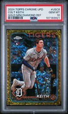 2024 TOPPS CHROME UPD COLT KEITH GOLD /50 MINI DIAMOND REF #USC8 PSA GEM MINT 10