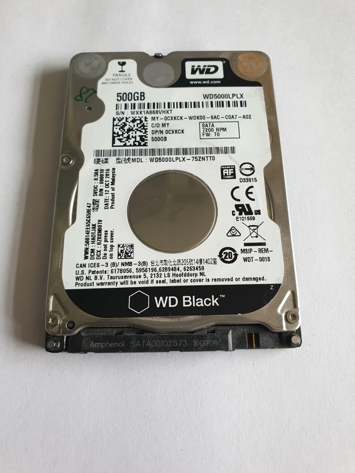 Western Digital WD Black 500GB,Intern,7200RPM