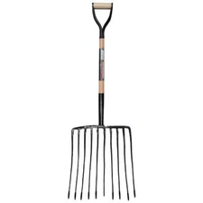 Seymour 49285 Structron Forged Ensilage Mulch Fork 10-Tine with Steel D Grip