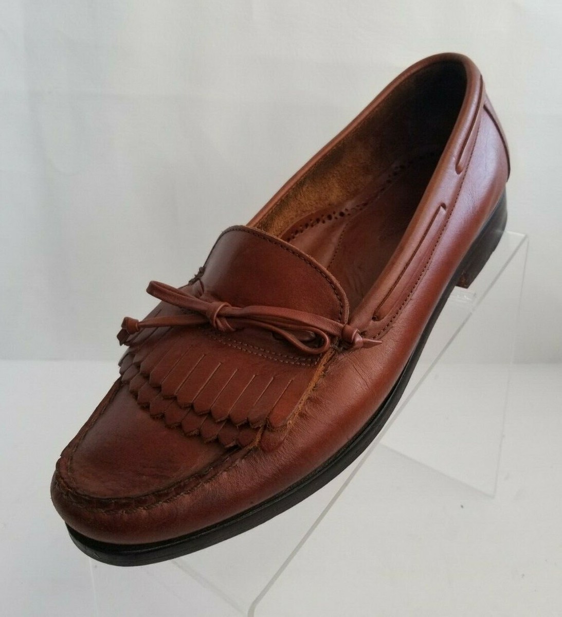 Land Rover Loafers Brown Leather Moc Round Toe Kiltie  display picture 3
