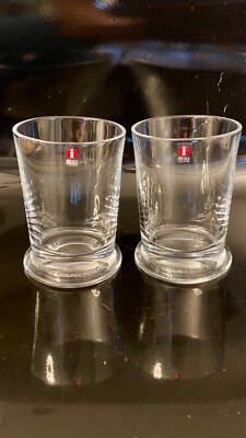2 x IIttala Finland Trinkglas Glas Becher Stefan Lindfors Boy Top Zustand