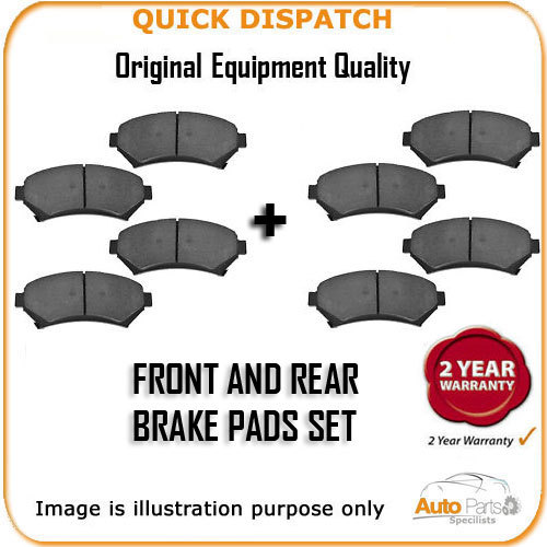 FRONT AND REAR PADS FOR MITSUBISHI SHOGUN 2.5 TD [LWB] 1/1991-7/1999 ...
