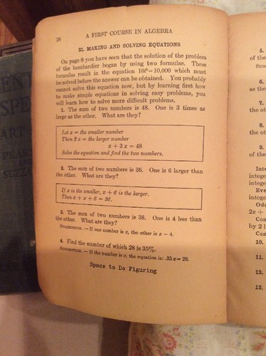 US Armed Forces Book First Course In Algebra April 1944 Antique - Picture 5 of 12