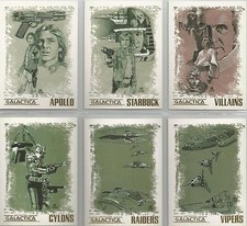 Komplettes Battlestar Galactica - "ArtiFEX" 6 Karten Chase Set #N1-6