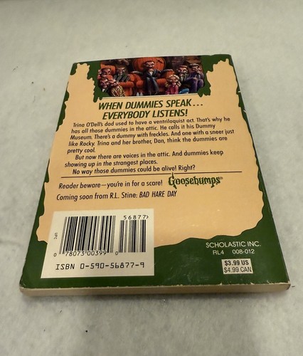 TRUE 1st Print Goosebumps #40 Night of The Living Dummy III R.L. Stine W/ Insert - Picture 4 of 12