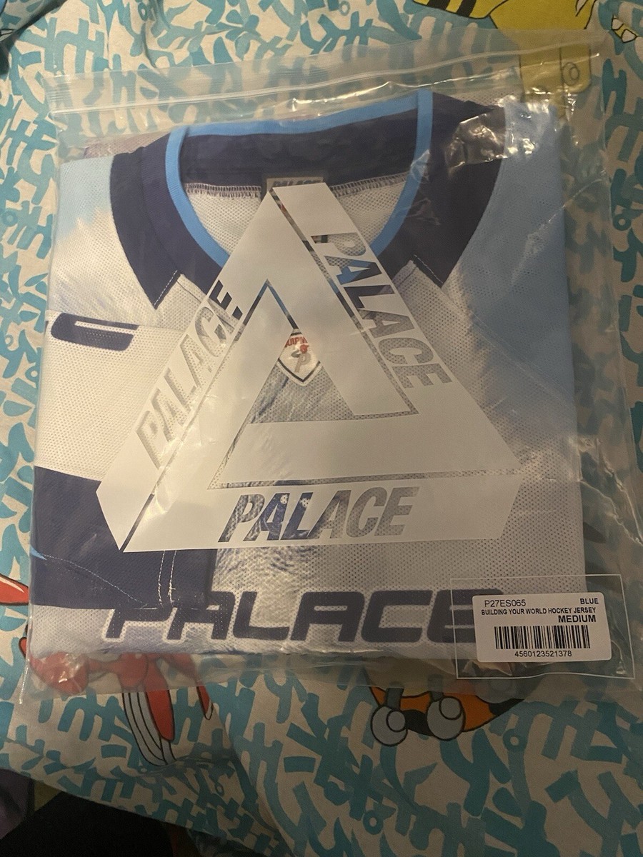 Palace Building Your World Hockey Jersey Blue Snow Wolf Size