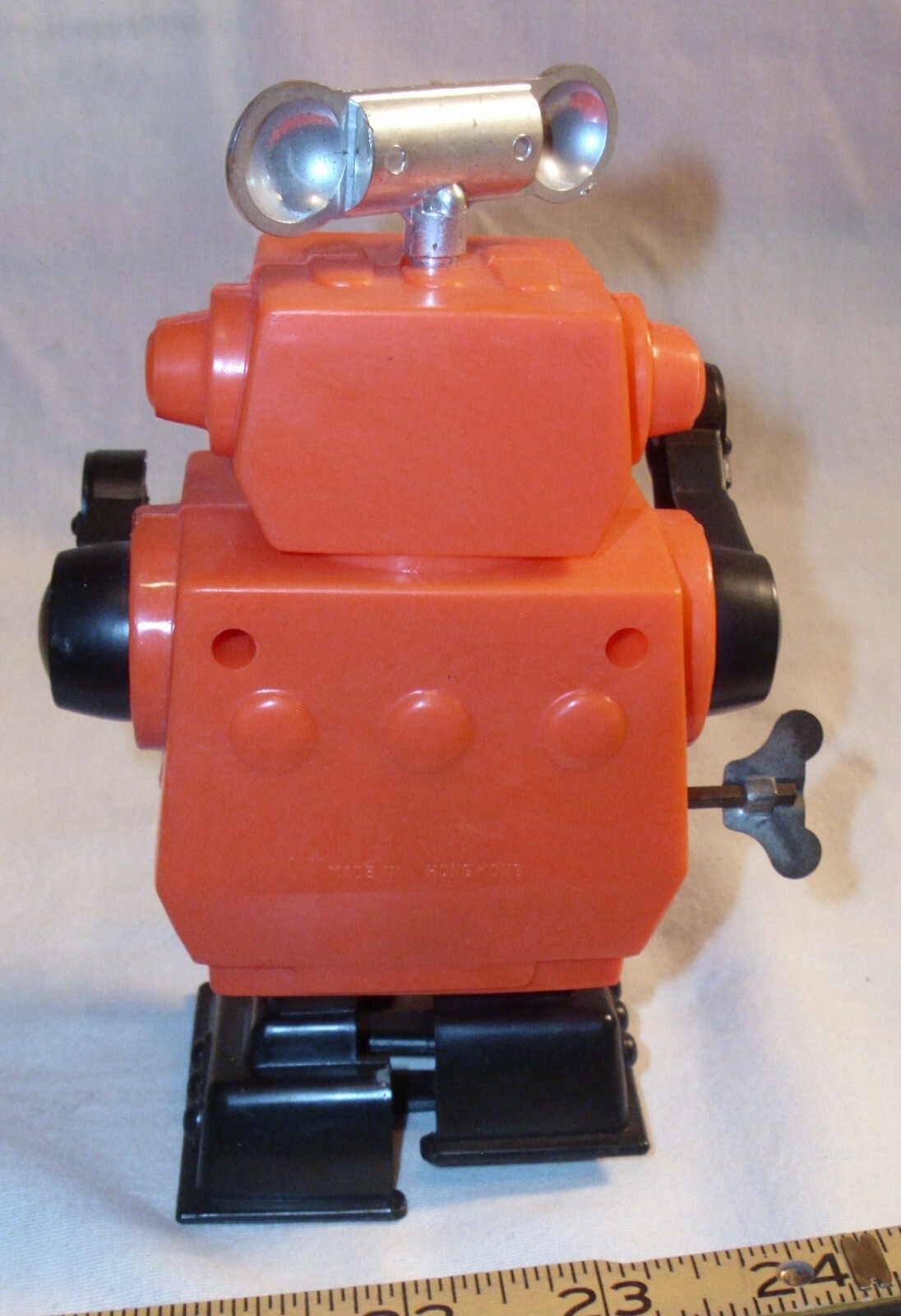 ORANGE WALKING RADAR ROBOT PLASTIC BATTERY TOY 1960s HONG KONG WORKS eBay