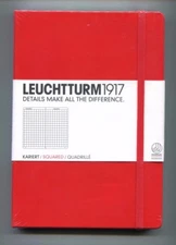 AGENDA LEUCHTTURM 1917 KARIERT-SQUARED-QUADRILÉ New - Red 15X21 cm