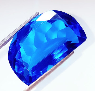 33.70 Ct Blue Topaz Loose Gemstone Certified  Lab Created Transparent Gems eBay