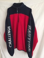 Vintage Nautica Challenge Fleece Mens XL USA Made Spellout Vtg 90s
