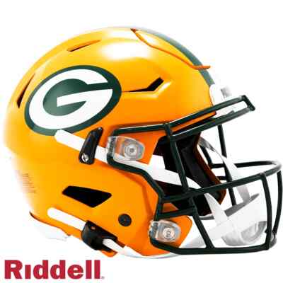 NIB Riddell Green Bay Packers Full Size Speedflex Helmet Yellow Green