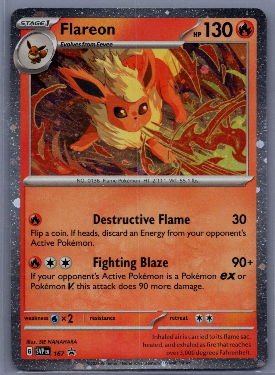 Pokemon Flareon Vaporeon Jolteon SVP 167 168 169 Prismatic Pokemon Flareon Vaporeon Jolteon SVP 167 168 169 Prismatic