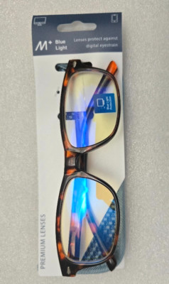 M+ Blue Light Protection Lenses Frame 52-17-138 Lee Tortoise With Case