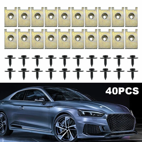 For Ford Metal Car Screw Body Fender Bumper Retainer U Nut Clips Gasket Fastener - Picture 5 of 22