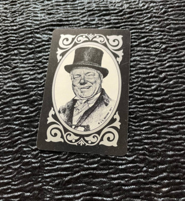 W C Fields 1971 Actors Movie Stars Six of Spades J L Brown Single Playing Card
