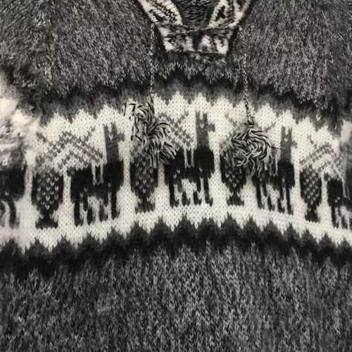 Peruvian Rasta Alpaca Ethnic Native American Wool Sweater Hoodie Made in Peru - 第 15/52 張圖片