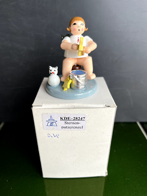 (RB)5025-220924, Old Angel, Star Cleaner Erzgebirge Seiffen Toy Decoration