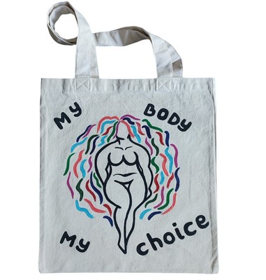 My body my choice Tote bag Canvas Cotton Body Positive Self love Women Fat Gift