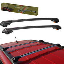 Roof Racks Crossbars For Audi A4 Avant B5 1996-2001 Black Aluminum Lockable