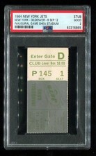 1st Game at Shea Stadium - PSA Ticket Football 1964 New York Jets 9/12 Broncos