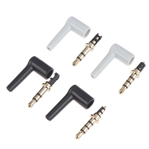 2pcs/lot 90 Degrees 3.5mm stereo headset plug jack 3 4 pole 3.5 Gold Plated; JW - Zdjęcie 7 z 15