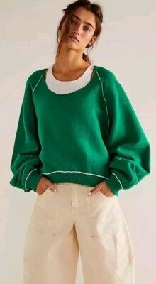 Free People Midnight Sweatshirt Pullover Heavyweigh Reversible