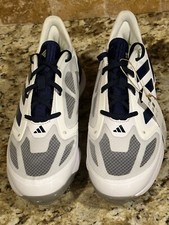 NWT ADIDAS PURE HUSTLE 2 METAL SOFTBALL CLEATS Women Sz 8.5 WHITE / BLACK D17