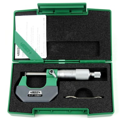 Insize Type A Cylindrical Anvil Micrometer 0-1'' Range Series 3261-1