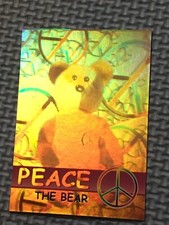 Ty Beanie Babies Trading Card Peace The Bear Hologram, Series 2
