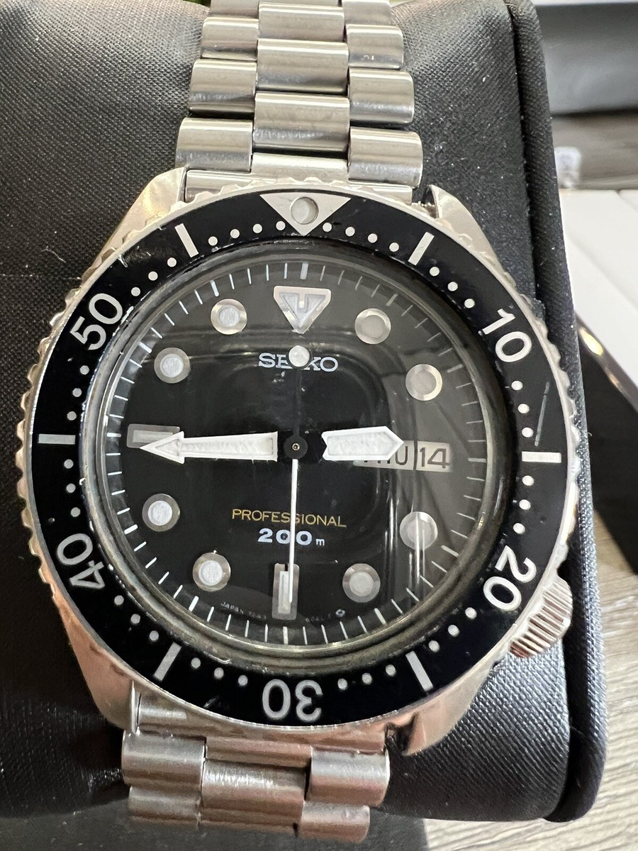 SEIKO Professional Diver 200m Men's Black Watch 7C43-6010 SEIKO Professional Diver 200m Men's Black Watch 7C43-6010
