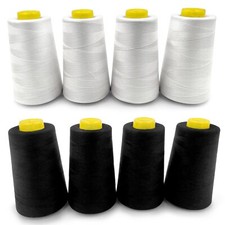 8 Cones of 3000 Yards Each Spool Thread for Sewing All Purpose Sewing Thread ...