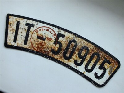 245mm Kennzeichenschild Nummernschild ALTE LOOK DKW NSU BMW KETTENKRAD DAK ARDIE