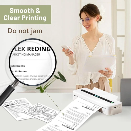 2-12 Rolls A4 Thermal Paper 210mm x 30mm Quick-Dry Printing Paper For M08F M832 - Picture 3 of 7
