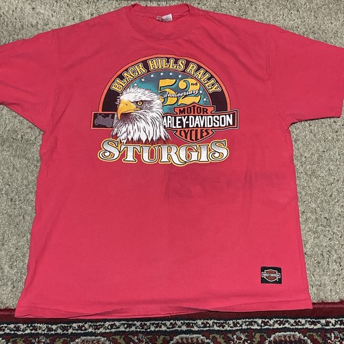 52nd Annual Black Hills Rally Sturgis SD XL Vtg Biker T-Shirt Single Stitch