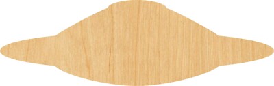 Flying Saucer Laser Cut Out Wood Shape Craft Supply - Woodcraft Cutout