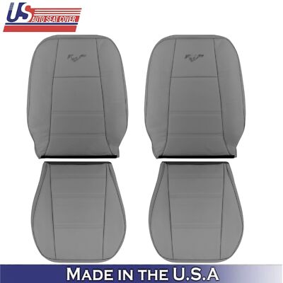1999-2004 Fits Ford Mustang V6 Leatherette Front Replacement Covers Med Graphite