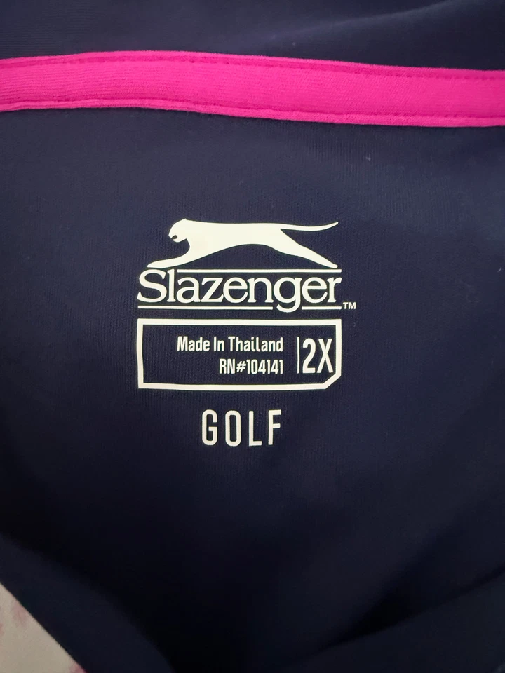 Camisa de GOLF para mujer Slazenger azul prisma multicolor sin mangas 2X Foto 2 de 2