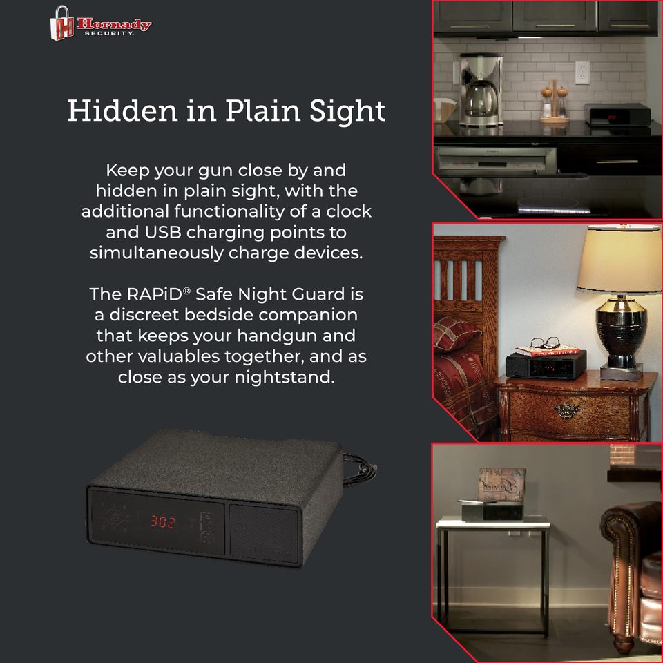 Hornady Rapid Safe Night Guard Nightstand Gun Safe with RFID Reader 90255982152 eBay